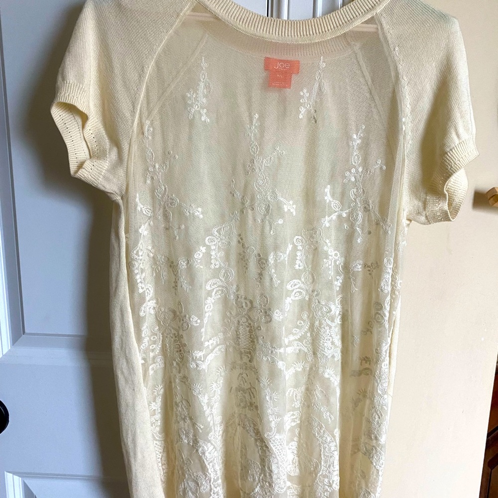 Lace mesh joe top